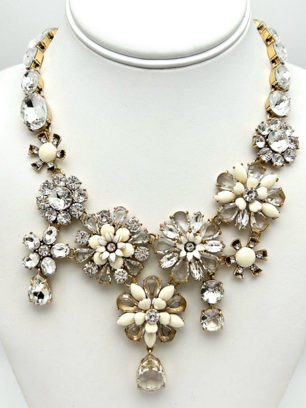 J. Crew Floral Bloom Bib Necklace